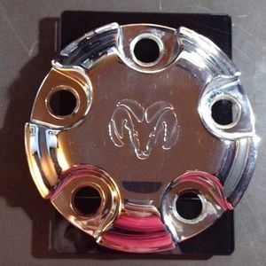 4 - 2002-2012 Dodge Ram Truck  7 3/8" Chrome Center Caps for 17" Wheel